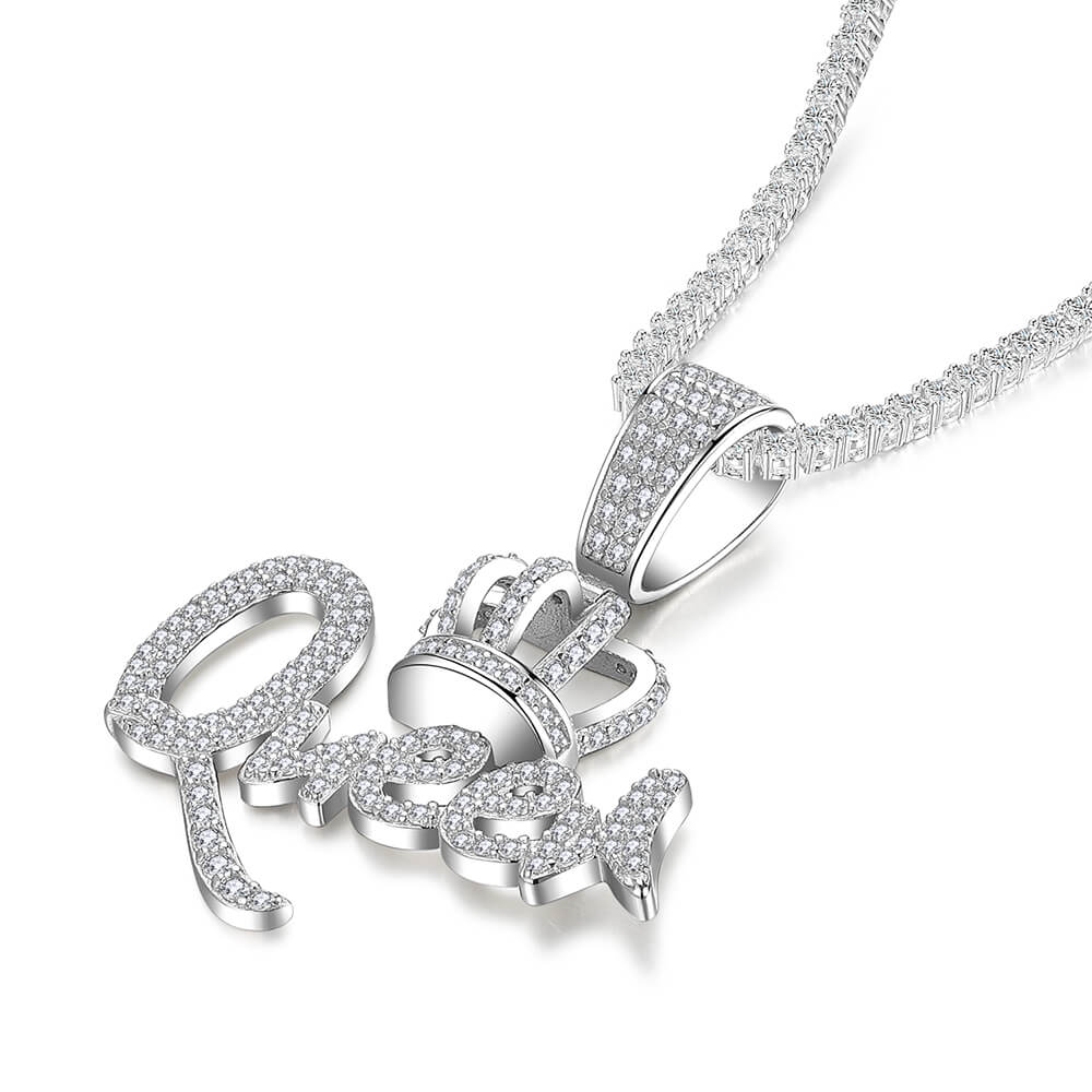Primrose Sterling Silver Pavé Cubic Zirconia Cross Pendant Necklace On Box Chain, Women's, Size: 18, Gold Tone