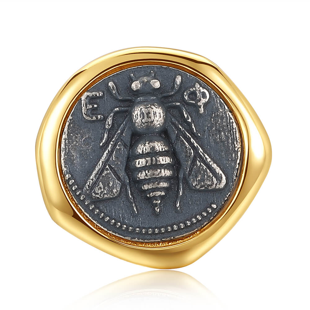 Vintage Oxidized Coin Ring 1